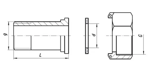 Półśrubunki do wodomierzy